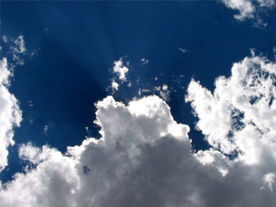 Don't let this happy cloud fool you. It later turned into a big gray thunderhead