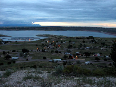 Our campground from a bluff
