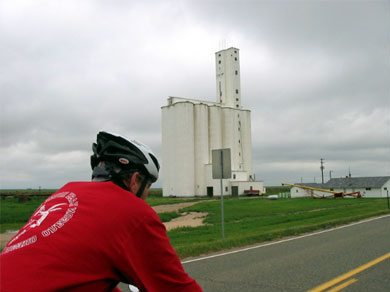 Steve and a grain elevator