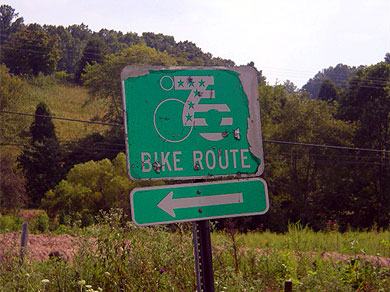 One of the original route signs