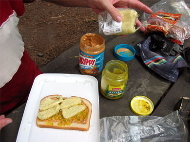 The original Lewis and Clark sandwich shown here with additional dill Havarti
