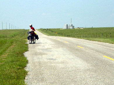Steve on the road in eastern Kansas