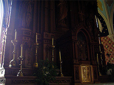 The alter at St. Francis