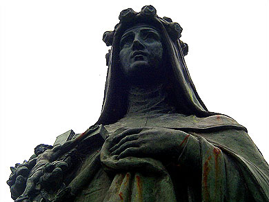 A statue outside of St. Rose