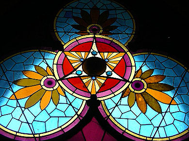 Stained glass at St. Francis 1