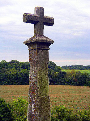 A tombstone at St. Rose
