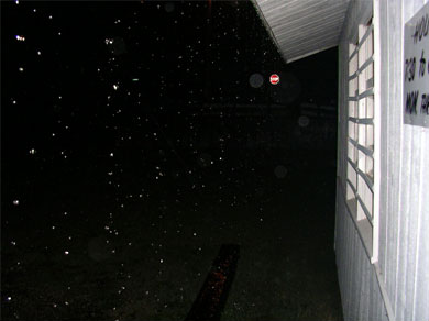 Rain at the laundromat