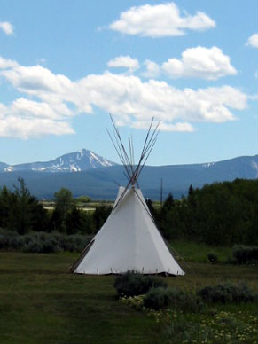A tipi at Big Hole Battlefield
