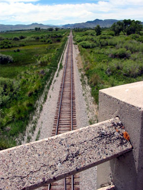 Railroad tracks into Dillon