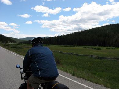 Steve riding to Dillon