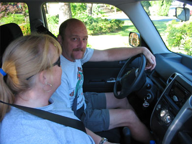 Steve and Susie ready to head for the coast