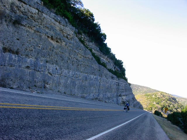 Steve climbing a ten percenter