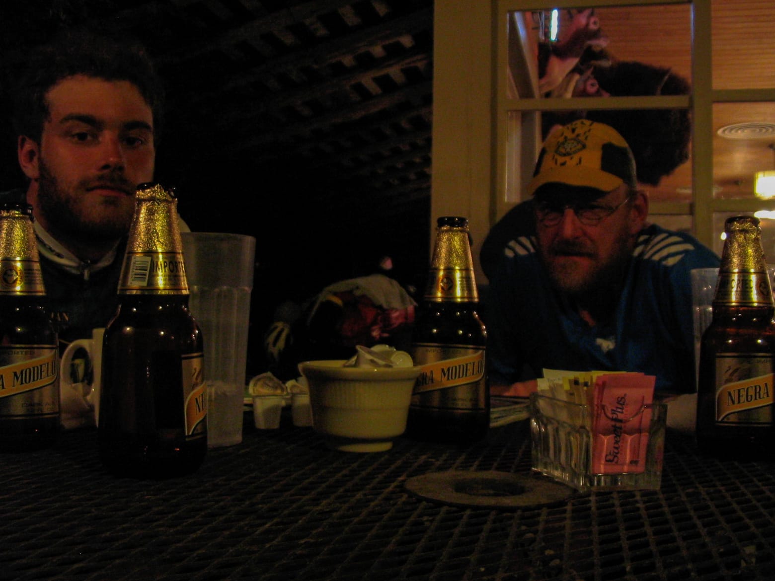 Steve and Mickey enjoying a birthday feast