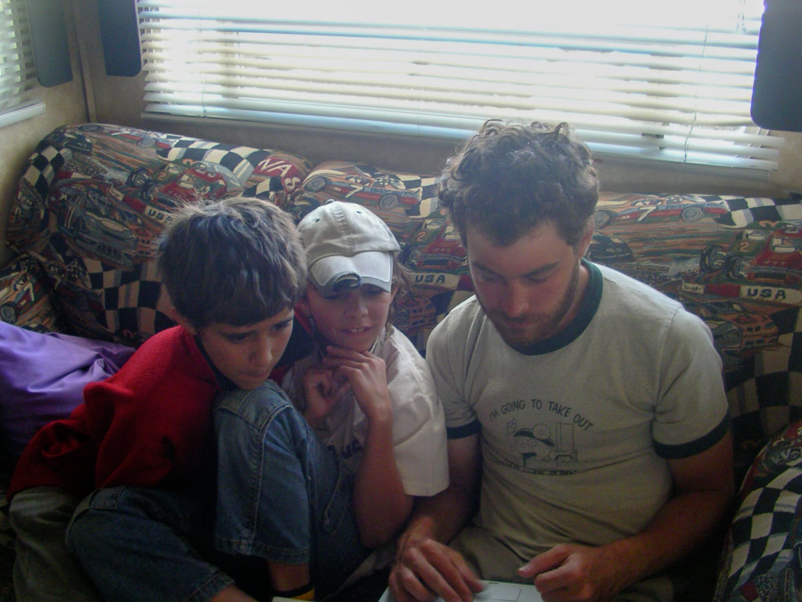 Mickey entertaining the boys