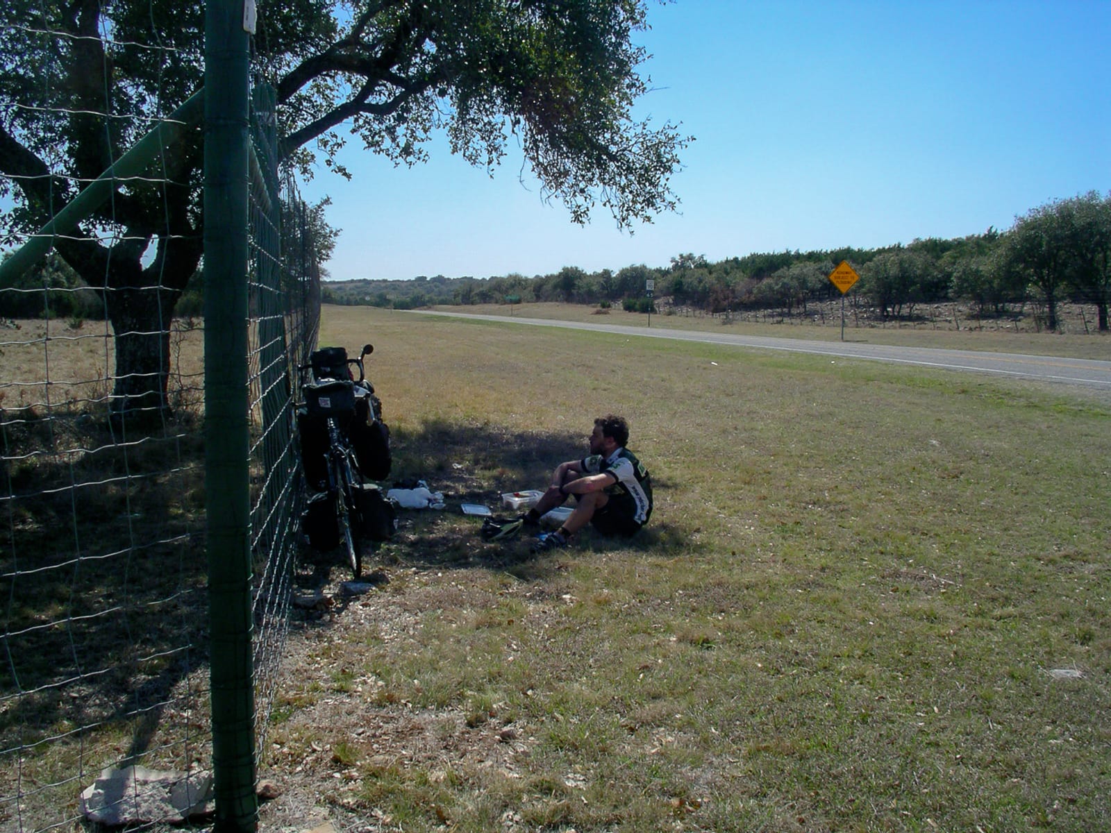Roadside lunch break