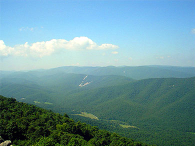 A view of the Blue Ridge of the Appalachians