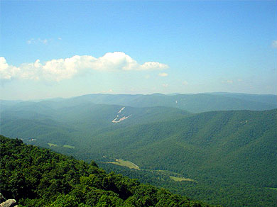 A view of the Blue Ridge of the Appalachians