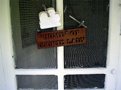 The Cookie Lady’s door (she wasn’t home, sadly)
