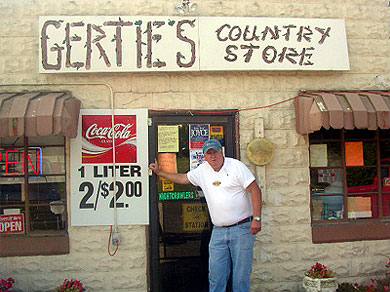 The owner of Gertie’s Store in Vesuvius