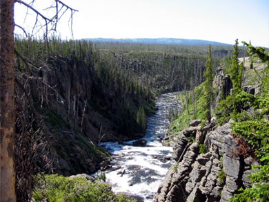 The Bitterroot River canyon