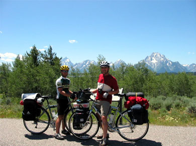 Steve and Mickey in front of the Tetons