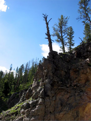 A old bluff at the continental divide